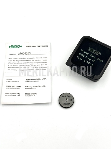 4120-4 Калибр-кольцо резьбовой M4x0.7 6g ПР, ISO1502