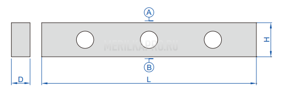 4147-1000A Линейка поверочная гранитная 1000 мм INSIZE