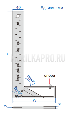 2280-300 Угольник поверочный 300х150 мм INSIZE