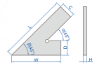 4745-1120 Угольник 45° 120х80 мм INSIZE