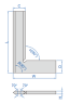 4790-075 Угольник со скошеным краем 90° 75х50 мм INSIZE