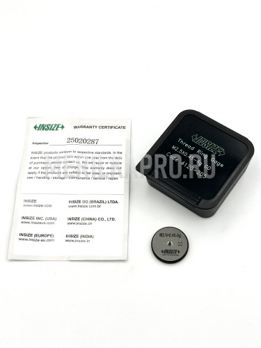 4120-2D5 Калибр-кольцо резьбовой M2.5x0.45 6g ПР, ISO1502