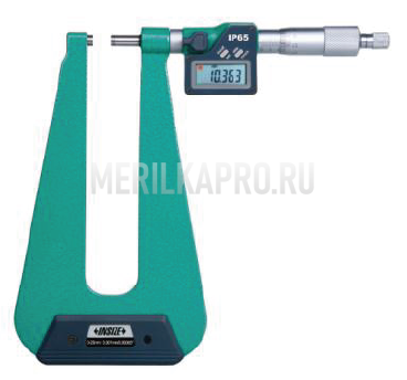3539-253FA Микрометр цифровой для измерения листового металла влагозащищенный IP65 МКЦ 0-25 мм/0-1" INSIZE