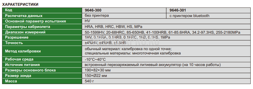 9646-301 Твердомер Ультразвуковой  INSIZE