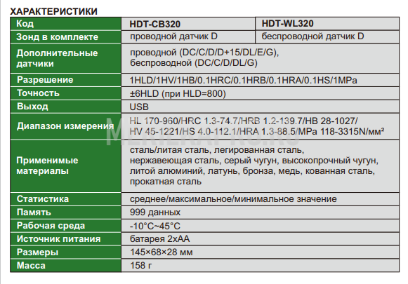 HDT-WL320 Твердомер портативный по Леебу INSIZE