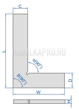 4796-50 Угольник станочный 50х30 мм INSIZE